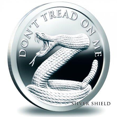 2oz Don't Tread on Me ~ Live Free or Die .999 Silver Round Snake Coin 