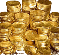 stacked gold coins