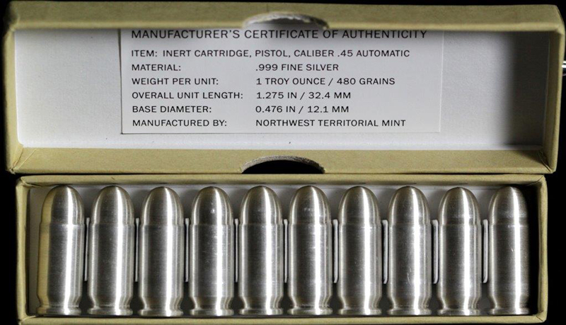 Silver Bullet 0.45 Caliber 1 Ounce Bullet GSI Exchange