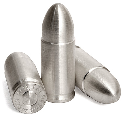 9mm Silver Bullet – Poured Pure Fine Silver